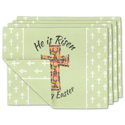 Easter Cross Double-Sided Linen Placemat - Set of 4