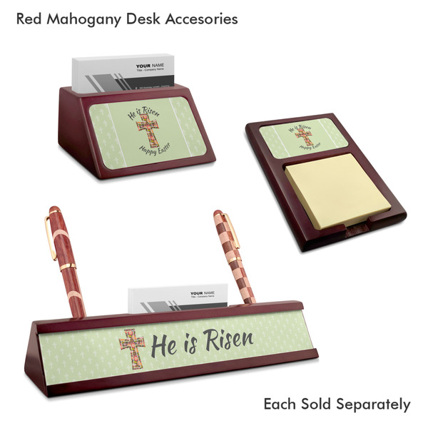 Easter Cross Mahogany Desk Accessories