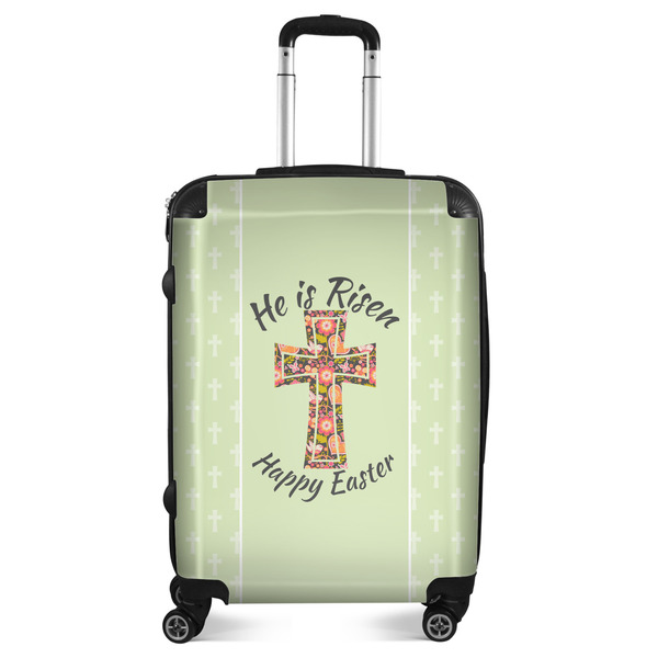 Custom Easter Cross Suitcase - 24" Medium - Checked