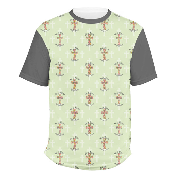 Custom Easter Cross Men's Crew T-Shirt - Small