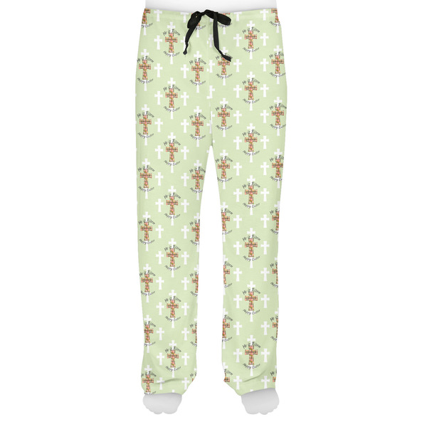 Easter Cross Men's Pjs Front - on model