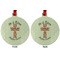 Easter Cross Metal Ball Ornament - Front and Back