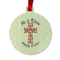 Easter Cross Metal Ball Ornament - Front