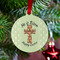Easter Cross Metal Ball Ornament - Lifestyle