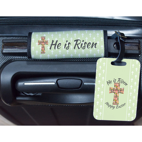 Easter Cross Metal Luggage Tag & Handle Wrap - In Context