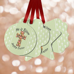 Easter Cross Metal Ornaments - Double Sided