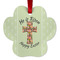Easter Cross Metal Paw Ornament - Front