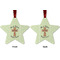Easter Cross Metal Star Ornament - Front and Back