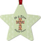 Easter Cross Metal Star Ornament - Front