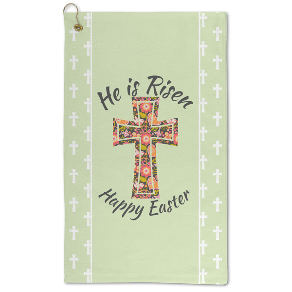 Custom Easter Cross Microfiber Golf Towel - Large
