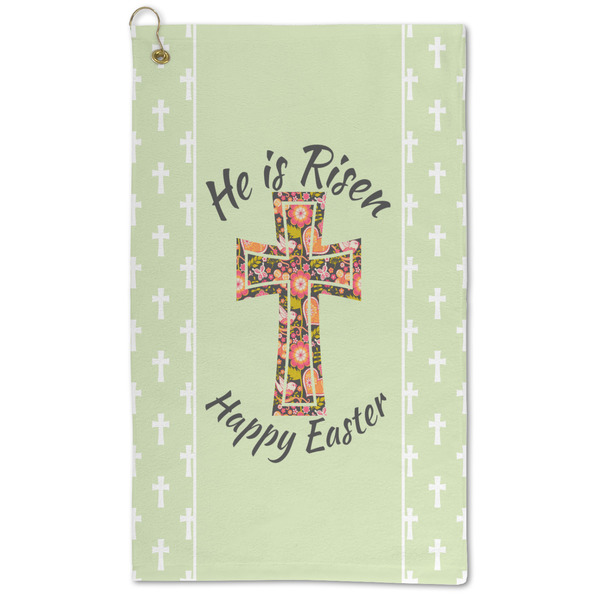 Custom Easter Cross Microfiber Golf Towel - Large