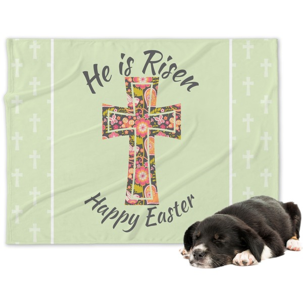 Custom Easter Cross Dog Blanket - Regular