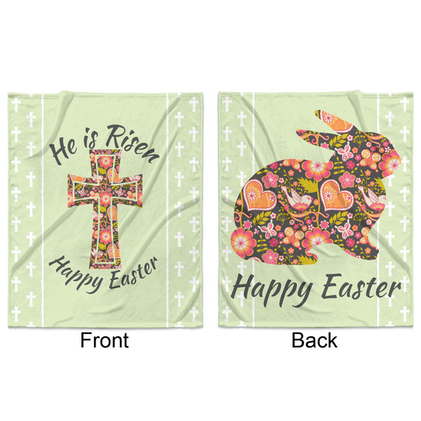 Easter Cross Minky Blanket - 50"x60" - Double Sided - Front & Back