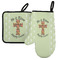 Easter Cross Left Oven Mitt & Pot Holder Set