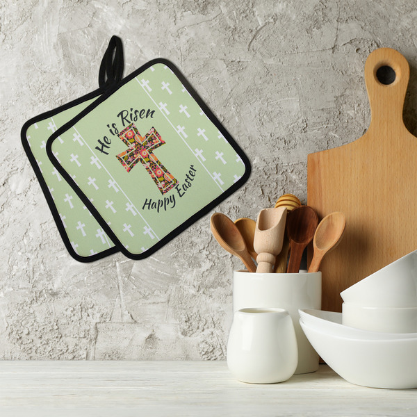Easter Cross Neoprene Pot Holder - Set of 2  LIFESTYLE