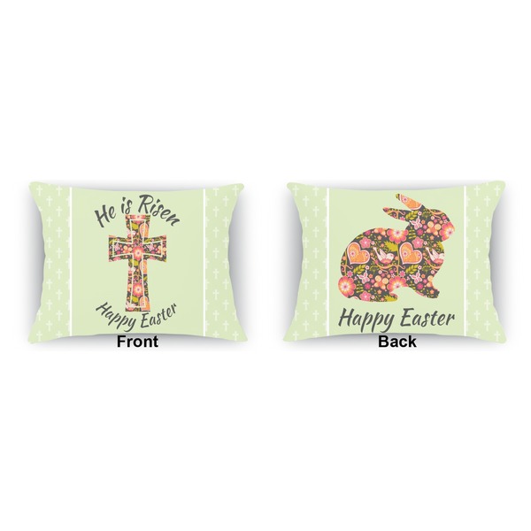 Easter Cross  Outdoor Rectangular Throw Pillow (Front and Back)