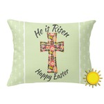 Easter Cross Outdoor Throw Pillow (Rectangular)