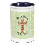 Easter Cross Ceramic Pencil Holders - Blue