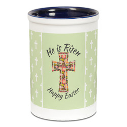 Easter Cross Ceramic Pencil Holders - Blue