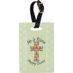 Easter Cross Plastic Luggage Tag - Rectangular