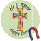 Easter Cross Round Fridge Magnet