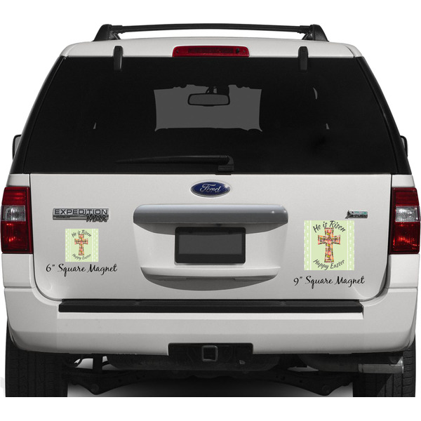Easter Cross Personalized Square Car Magnets on Ford Explorer