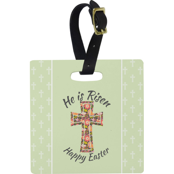 Easter Cross Personalized Square Luggage Tag