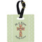 Easter Cross Plastic Luggage Tag - Square