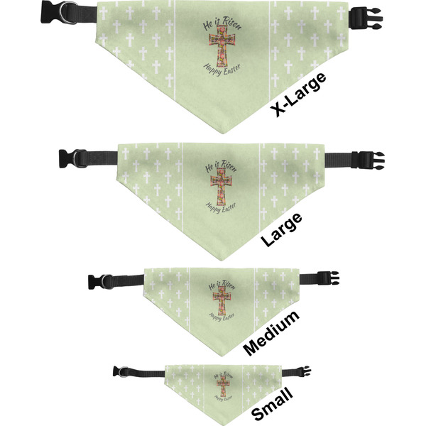 Easter Cross Pet Bandana Sizes
