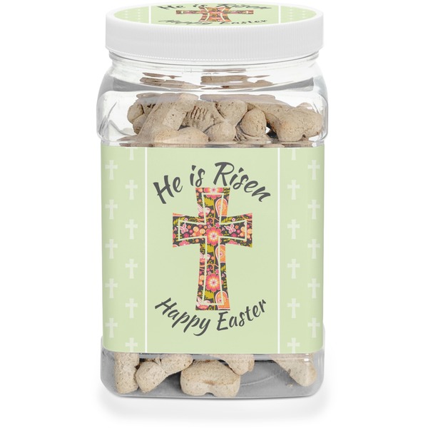 Custom Easter Cross Dog Treat Jar