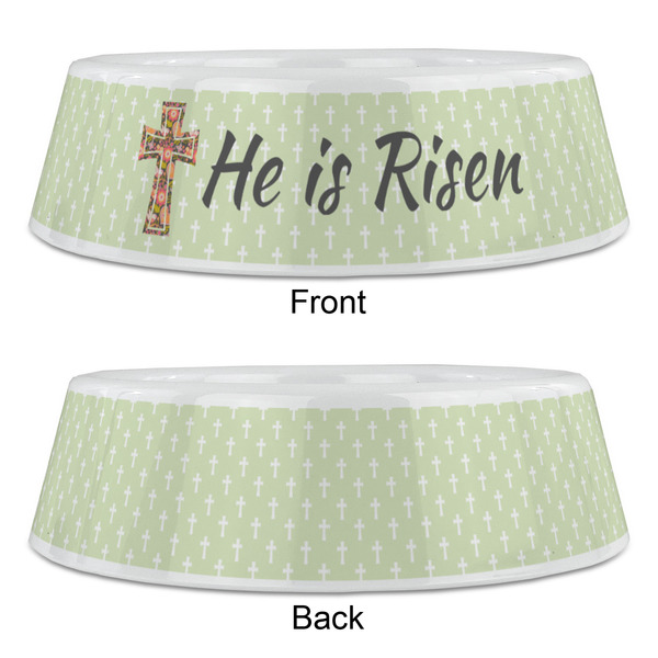 Easter Cross Plastic Pet Bowls - Large - APPROVAL