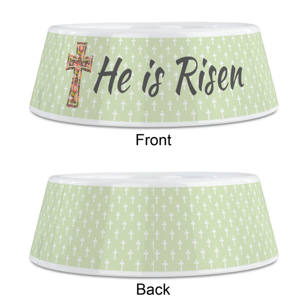 Easter Cross Plastic Pet Bowls - Medium - APPROVAL