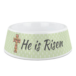 Easter Cross Plastic Dog Bowl