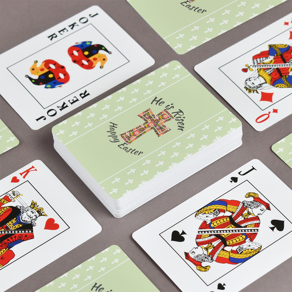 Easter Cross Playing Cards - Front & Back View