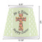 Easter Cross Poly Film Empire Lampshade - Dimensions