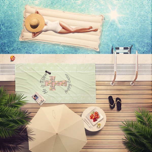 Easter Cross Pool Towel Lifestyle