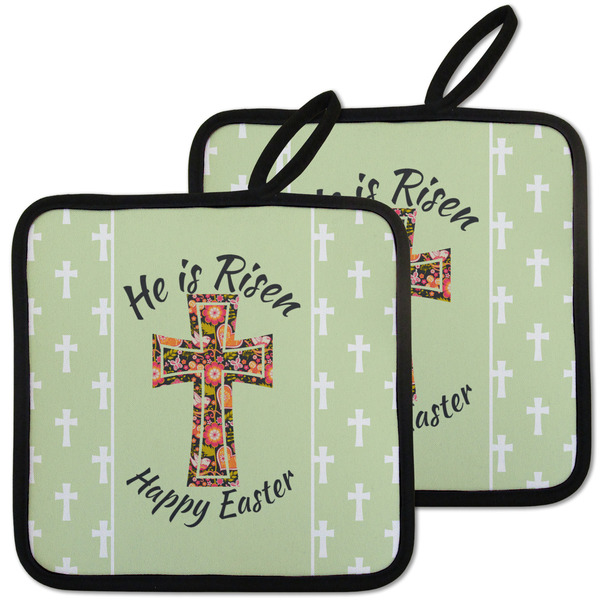 Easter Cross Pot Holders - Set of 2 MAIN