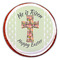 Easter Cross Printed Icing Circle - Large - On Cookie