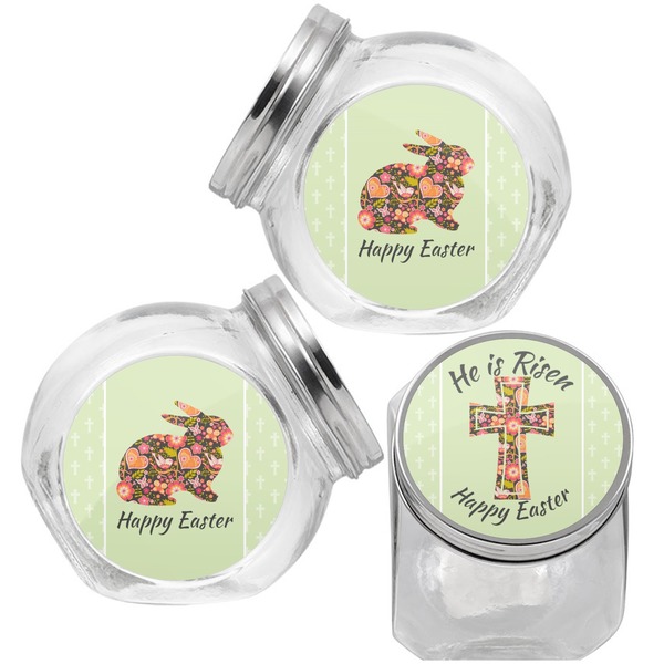 Easter Cross Puppy Treat Jar - Top Left Right