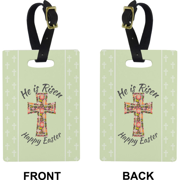 Easter Cross Rectangle Luggage Tag (Front + Back)