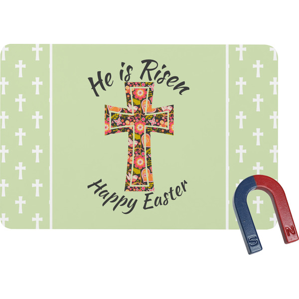 Custom Easter Cross Rectangular Fridge Magnet