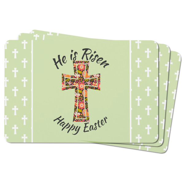 Easter Cross Rectangular Fridge Magnet - THREE
