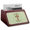Easter Cross Red Mahogany Business Card Holder - Angle
