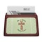 Easter Cross Red Mahogany Business Card Holder - Straight
