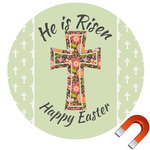 Easter Cross Round Car Magnet - 10"