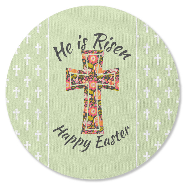 Custom Easter Cross Round Rubber Backed Coaster