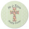Easter Cross Round Rubber Backed Coaster