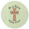 Easter Cross Round Rubber Backed Coaster
