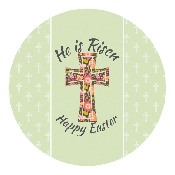 Custom Easter Cross Round Decal - Large