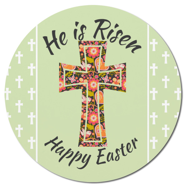 Easter Cross Round Fridge Magnet - FRONT